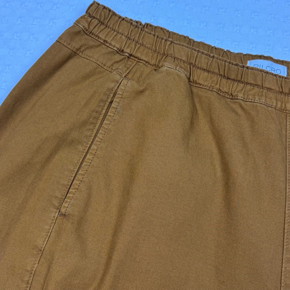 Pilcro Anthropologie Izzie Brown Wide Leg Cropped Pants Women 2X Barrel Pull-On - Picture 10 of 11